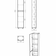 Пенал напольный 35 Норма без ящика АЙСБЕРГ (DA1645P) в Дегтярске - degtyarsk.mebel24.online | фото 5