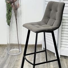 Полубарный стул CHILLI-QB SQUARE графит #14, велюр / черный каркас (H=66cm) М-City в Дегтярске - degtyarsk.mebel24.online | фото 4