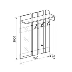 АВРОРА Прихожая (модульная) в Дегтярске - degtyarsk.mebel24.online | фото 5