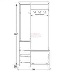 Прихожая Саша - 13 в Дегтярске - degtyarsk.mebel24.online | фото 2