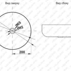 Раковина 400Br Lake MELANA Profline БРОНЗА накладная круглая 400Br в Дегтярске - degtyarsk.mebel24.online | фото 2