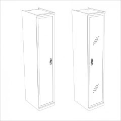 Шкаф 1-но ств с зеркалом Мишель в Дегтярске - degtyarsk.mebel24.online | фото