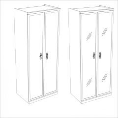 Шкаф 2-х ств без зеркала Мишель в Дегтярске - degtyarsk.mebel24.online | фото