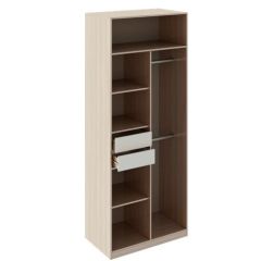 Шкаф 2 двери Глэдис М22 (ЯШС/Белый) в Дегтярске - degtyarsk.mebel24.online | фото 2