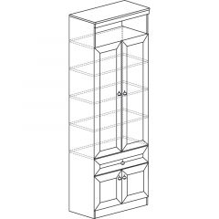 Шкаф для книг №611 Инна Денвер темный в Дегтярске - degtyarsk.mebel24.online | фото 2