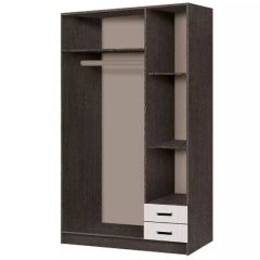 Шкаф распашной Эконом (Венге/Дуб Белфорд) в Дегтярске - degtyarsk.mebel24.online | фото 2