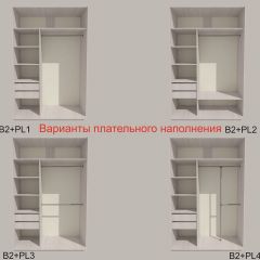 Шкаф-купе 1300 серии SILVER S1+S1+B2+PL2 (2 ящика+1 штанга+1 полка) профиль «Серебро» в Дегтярске - degtyarsk.mebel24.online | фото 6