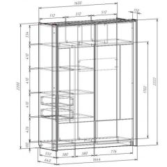 Шкаф-купе 1600 с плитой 22 мм ЛИБЕРТИ в Дегтярске - degtyarsk.mebel24.online | фото 4