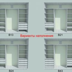 Шкаф-купе 1950 серии SILVER S3+S1+S3Z B22+PL2 (по 2 ящика лев/прав+1штанга+1 полка) профиль «Серебро» в Дегтярске - degtyarsk.mebel24.online | фото 5