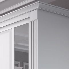 Шкаф-купе 2150 серии NEW CLASSIC K6Z+K1+K6+B22+PL2(по 2 ящика лев/прав+1 штанга+1 полка) профиль «Капучино» в Дегтярске - degtyarsk.mebel24.online | фото 4