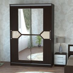 Шкаф-купе ПШ-2.9 1500 Фасад СТРЕЛКА (ВЕНГЕ стрелка беж) в Дегтярске - degtyarsk.mebel24.online | фото