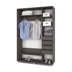 РОЛАНД Шкаф-купе с зеркалами Анкор темный (450*1600) Р463 в Дегтярске - degtyarsk.mebel24.online | фото 5