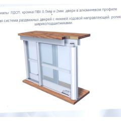 Шкаф-купе ШКО-3 2100 мм ЛДСП/зеркало/ЛДСП в Дегтярске - degtyarsk.mebel24.online | фото 5