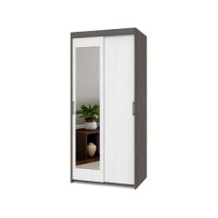 ТОМАС Шкаф-купе с зеркалом Анкор темный/светлый Т22 в Дегтярске - degtyarsk.mebel24.online | фото
