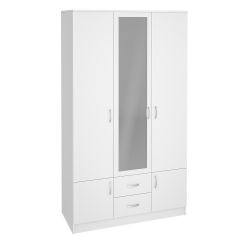 Шкаф Ронда ШК-3 с зеркалом (Белый) в Дегтярске - degtyarsk.mebel24.online | фото