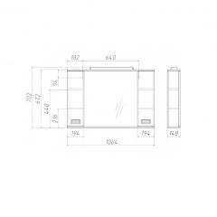 Шкаф-зеркало Cube 100 Эл. Домино (DC5013HZ) в Дегтярске - degtyarsk.mebel24.online | фото 2