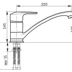 Смеситель MS-004 в Дегтярске - degtyarsk.mebel24.online | фото 2