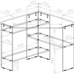 Стол письменный СП-2 (угловой) белый в Дегтярске - degtyarsk.mebel24.online | фото 3