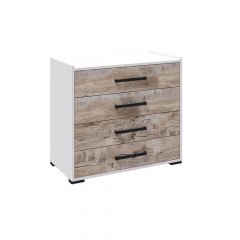 Спальня Соната Комод (Белый/Дуб юкон) в Дегтярске - degtyarsk.mebel24.online | фото