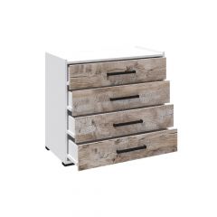 Спальня Соната Комод (Белый/Дуб юкон) в Дегтярске - degtyarsk.mebel24.online | фото 2