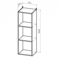 Стеллаж 3 секции (белый) в Дегтярске - degtyarsk.mebel24.online | фото 2