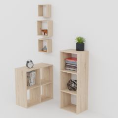 Стеллаж 3 секции (дуб сонома) в Дегтярске - degtyarsk.mebel24.online | фото 4