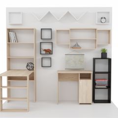 Стеллаж Элемент-1 (дуб сонома) в Дегтярске - degtyarsk.mebel24.online | фото 4