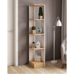 Стеллаж СТМ-1 ЛДСП Белый/ЛДСП Дуб крафт золотой в Дегтярске - degtyarsk.mebel24.online | фото
