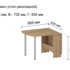 Стол-книжка раздвижной "Оригами" в Дегтярске - degtyarsk.mebel24.online | фото 5