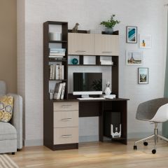 Стол компьютерный ПКС-5 Венге/Дуб белфорд в Дегтярске - degtyarsk.mebel24.online | фото