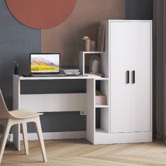 Стол компьютерный СКМ-1 ЛДСП Белый в Дегтярске - degtyarsk.mebel24.online | фото