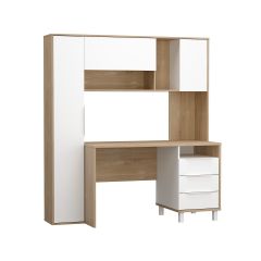 Стол рабочий 12.95 N Комфорт (Дуб сонома, Белый PE шагрень) в Дегтярске - degtyarsk.mebel24.online | фото 2