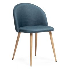 Стул на металлокаркасе Aldo blue / wood в Дегтярске - degtyarsk.mebel24.online | фото