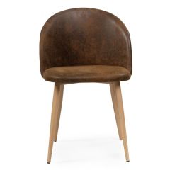 Стул на металлокаркасе Aldo dark brown / wood в Дегтярске - degtyarsk.mebel24.online | фото 2