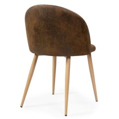 Стул на металлокаркасе Aldo dark brown / wood в Дегтярске - degtyarsk.mebel24.online | фото 4