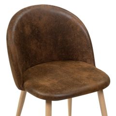 Стул на металлокаркасе Aldo dark brown / wood в Дегтярске - degtyarsk.mebel24.online | фото 5