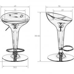 Стул барный DOBRIN BOMBA LM-1004 (серебряный металлик) в Дегтярске - degtyarsk.mebel24.online | фото