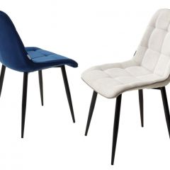 Стул CHIC BLUVEL-86 NAVY BLUE / черный каркас М-City в Дегтярске - degtyarsk.mebel24.online | фото 2