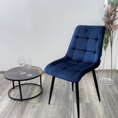 Стул CHIC BLUVEL-86 NAVY BLUE / черный каркас М-City в Дегтярске - degtyarsk.mebel24.online | фото 5
