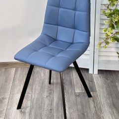 Стул CHILLI-Q SQUARE Oracul 795 Синий, экокожа PU / черный каркас, М-City в Дегтярске - degtyarsk.mebel24.online | фото 4