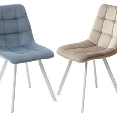 Стул CHILLI SQUARE G108-56 пудровый синий, велюр/ белый каркас М-City в Дегтярске - degtyarsk.mebel24.online | фото 3