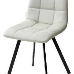 Стул CHILLI SQUARE HK017-03 светло-серый, PU/ черный каркас М-City в Дегтярске - degtyarsk.mebel24.online | фото