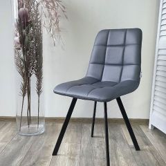 Стул CHILLI SQUARE HK017-09 серо-черничный, PU/ черный каркас М-City в Дегтярске - degtyarsk.mebel24.online | фото 5