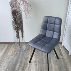 Стул CHILLI SQUARE HK017-09 серо-черничный, PU/ черный каркас М-City в Дегтярске - degtyarsk.mebel24.online | фото 7