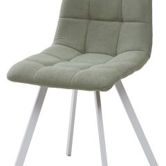 Стул CHILLI SQUARE UF860-11B мятный, ткань/ белый каркас М-City в Дегтярске - degtyarsk.mebel24.online | фото