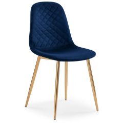 Стул на металлокаркасе Dabl dark blue / gold в Дегтярске - degtyarsk.mebel24.online | фото