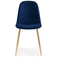 Стул на металлокаркасе Dabl dark blue / gold в Дегтярске - degtyarsk.mebel24.online | фото 3