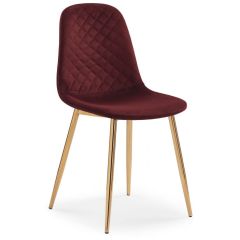 Стул на металлокаркасе Dabl wine red / gold в Дегтярске - degtyarsk.mebel24.online | фото