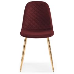 Стул на металлокаркасе Dabl wine red / gold в Дегтярске - degtyarsk.mebel24.online | фото 3