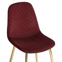 Стул на металлокаркасе Dabl wine red / gold в Дегтярске - degtyarsk.mebel24.online | фото 9